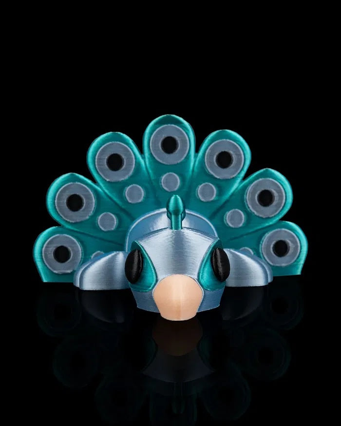 Peacock in Field Nest