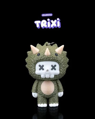 Skubbies – Trixi | Triceratops Costume Keychain Toy
