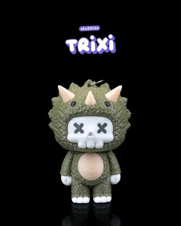 Skubbies – Trixi | Triceratops Costume Keychain Toy