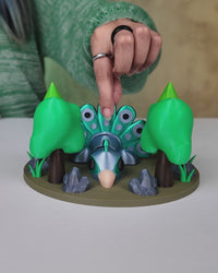 Peacock in Field Nest